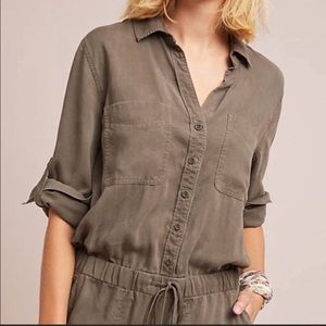 cloth & stone olive green jumpsuit